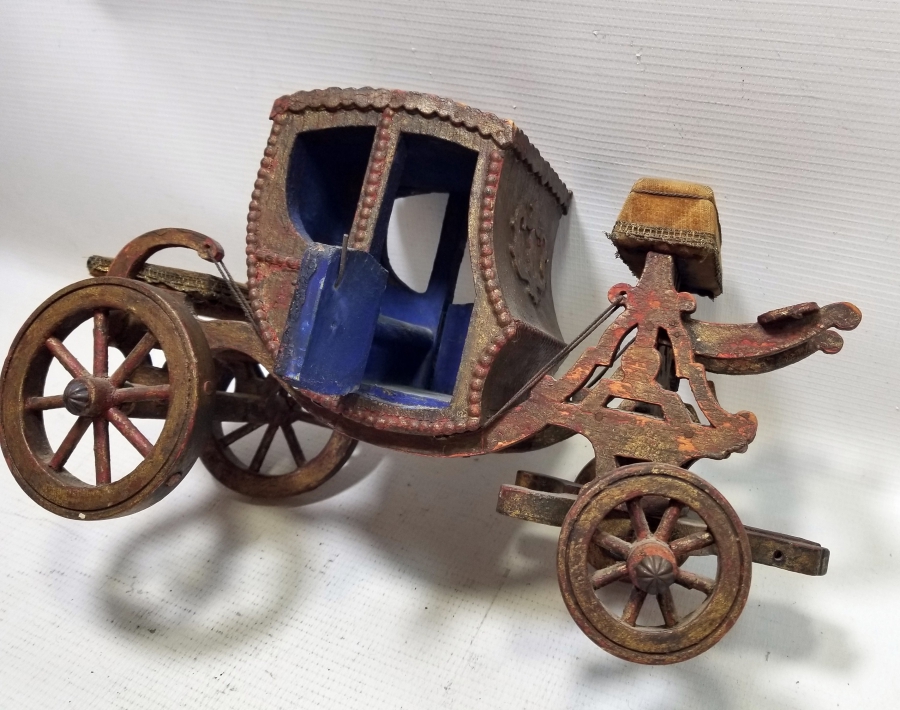 OSMANLI DÖNEMİ EL YAPIMI AHŞAP SALTANAT ARABASI MİNYATÜRÜ