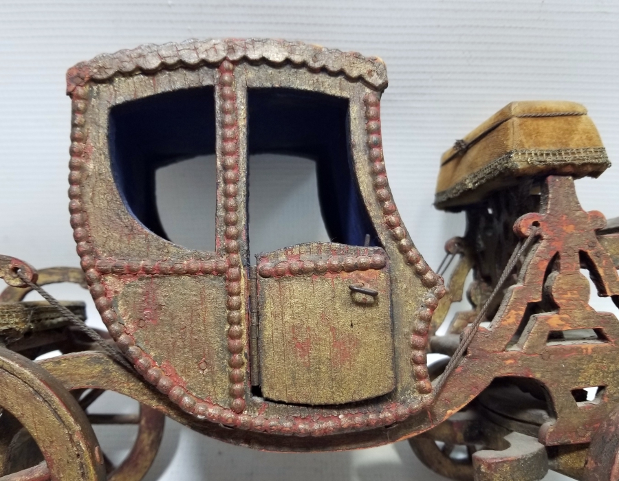 OSMANLI DÖNEMİ EL YAPIMI AHŞAP SALTANAT ARABASI MİNYATÜRÜ