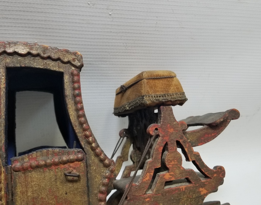 OSMANLI DÖNEMİ EL YAPIMI AHŞAP SALTANAT ARABASI MİNYATÜRÜ