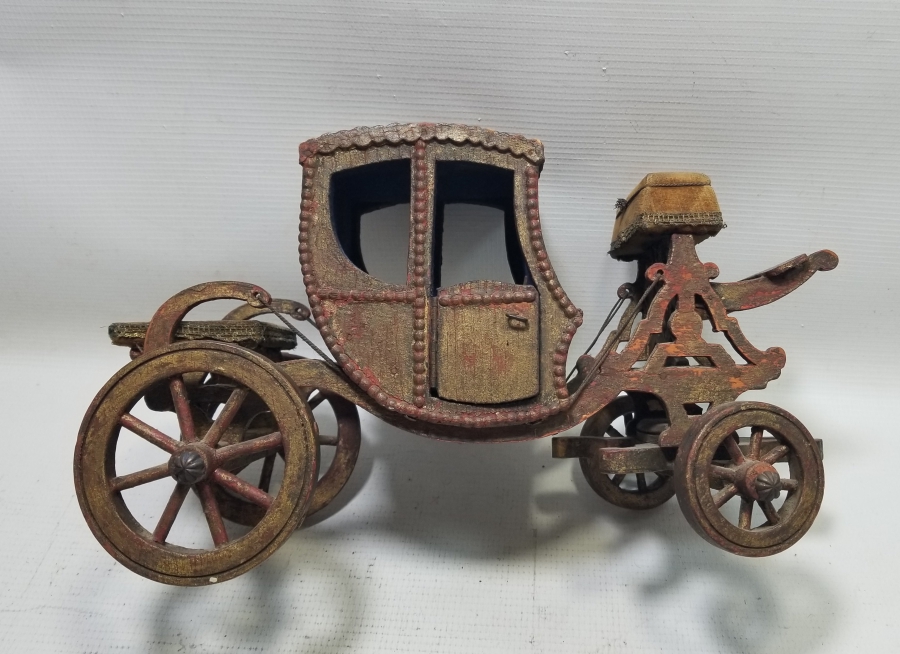 OSMANLI DÖNEMİ EL YAPIMI AHŞAP SALTANAT ARABASI MİNYATÜRÜ