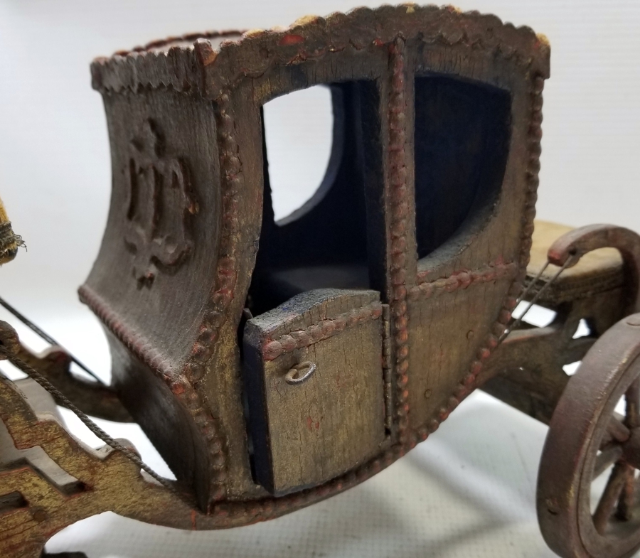 OSMANLI DÖNEMİ EL YAPIMI AHŞAP SALTANAT ARABASI MİNYATÜRÜ