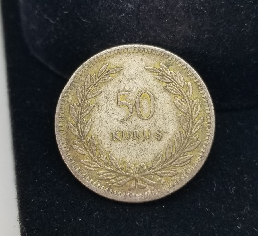 1948 YILI GÜMÜŞ TÜRKİYE CUMHURİYETİNİN SON GÜMÜŞ PARASI OLAN 50 KURUŞ