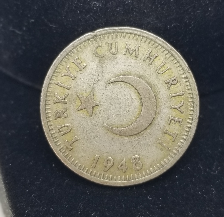 1948 YILI GÜMÜŞ TÜRKİYE CUMHURİYETİNİN SON GÜMÜŞ PARASI OLAN 50 KURUŞ