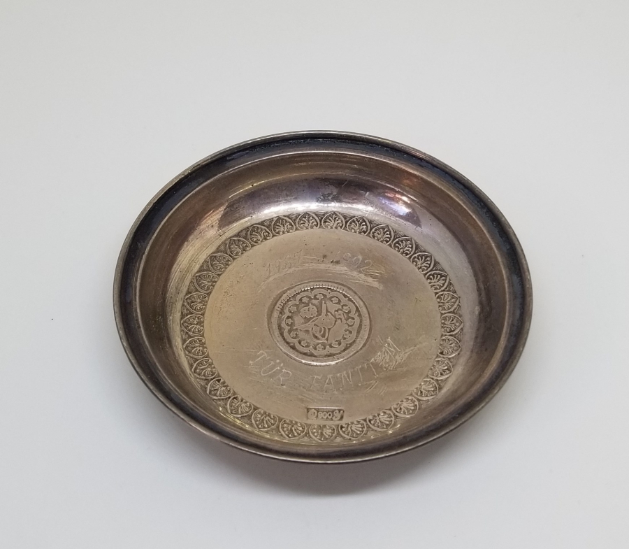 SÜLEYMANİYE YAPIMI HATIRA GÜMÜŞ TABAK