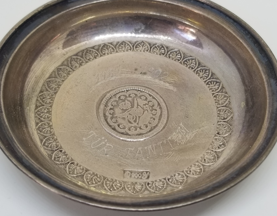 SÜLEYMANİYE YAPIMI HATIRA GÜMÜŞ TABAK