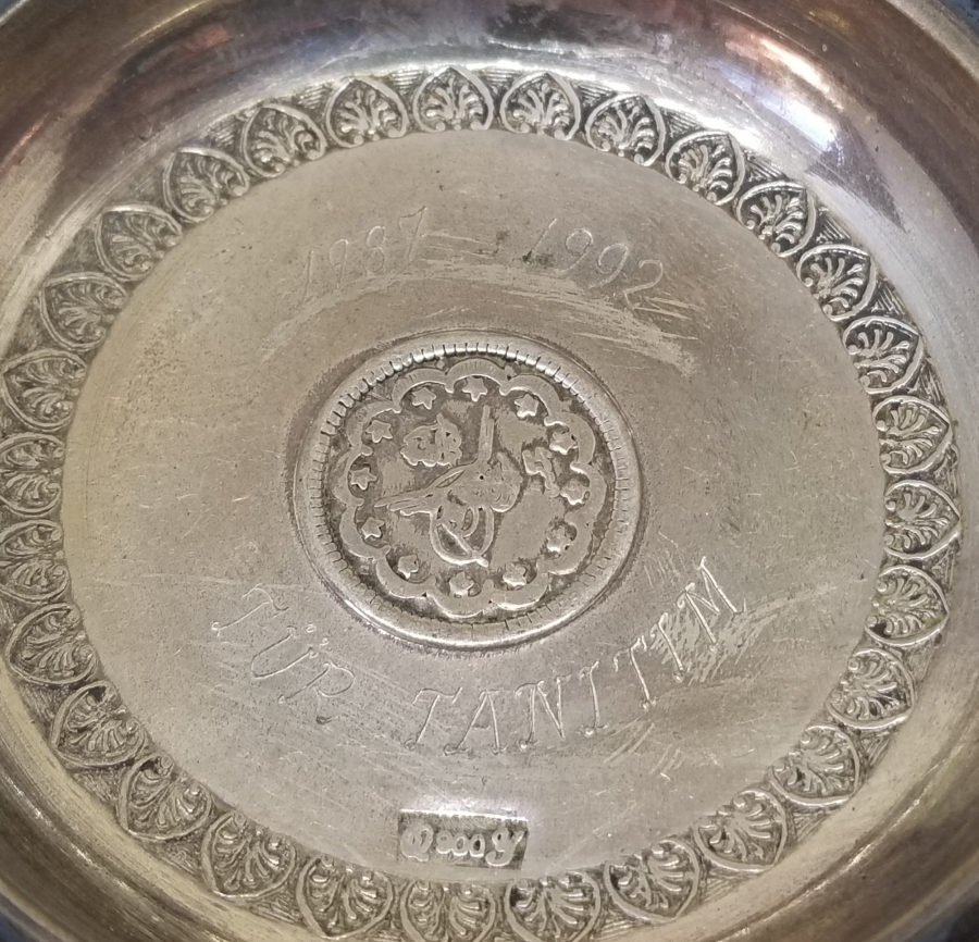 SÜLEYMANİYE YAPIMI HATIRA GÜMÜŞ TABAK