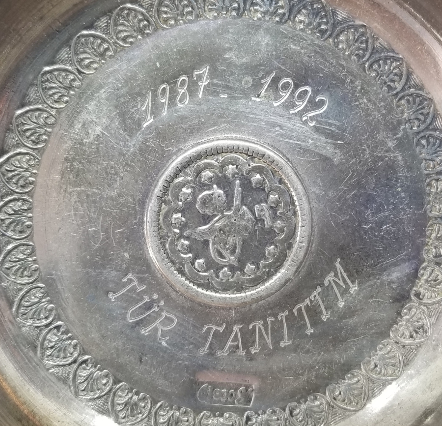 SÜLEYMANİYE YAPIMI HATIRA GÜMÜŞ TABAK