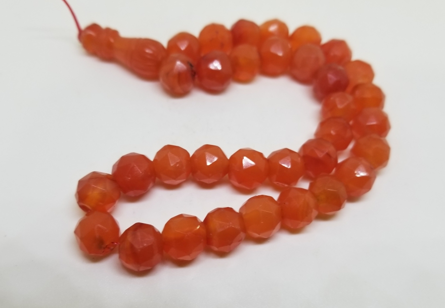 İMAMESİ DERVİŞ SİKKESİ FORMUNDA AKİK TESPİH