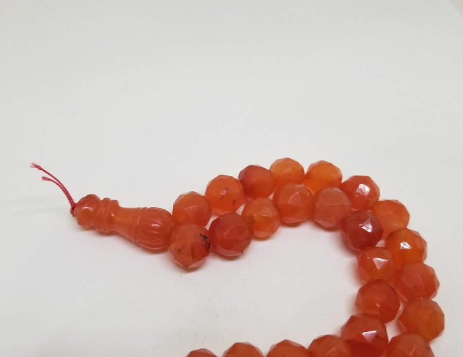 İMAMESİ DERVİŞ SİKKESİ FORMUNDA AKİK TESPİH