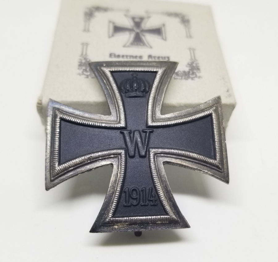 ORİJİNAL KUTUSUNDA ÇOK NADİR 1. DÜNYA SAVAŞI DÖNEMİ 1. DERECE DEMİR HAÇ NİŞANI