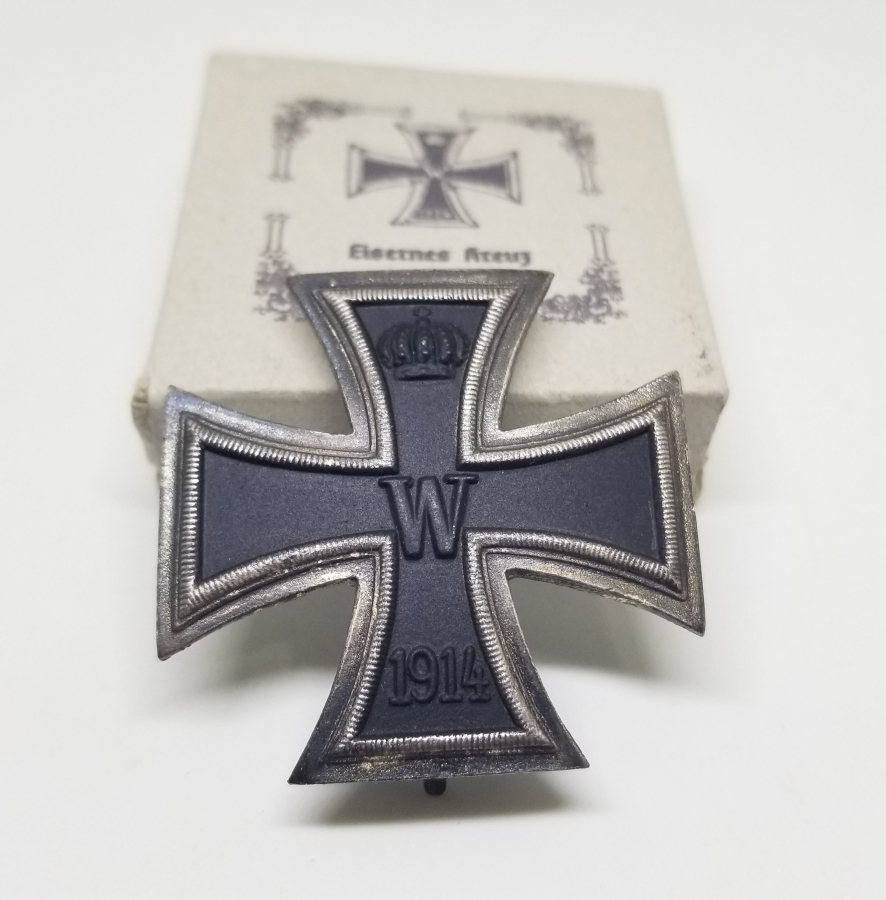 ORİJİNAL KUTUSUNDA ÇOK NADİR 1. DÜNYA SAVAŞI DÖNEMİ 1. DERECE DEMİR HAÇ NİŞANI