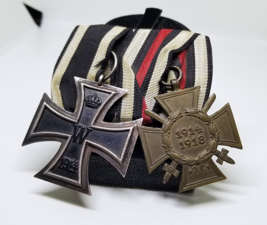 ALMAN DEMİR HAÇ VE ALMAN LİYAKAT MADALYALI NADİR ÇİFTLİ MADALYA