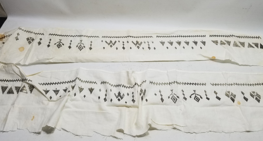 ÜZERİ TELKIRMA İŞÇİLİKLİ 2 ADET OSMANLI DÖNEMİ SEDİR ETEĞİ