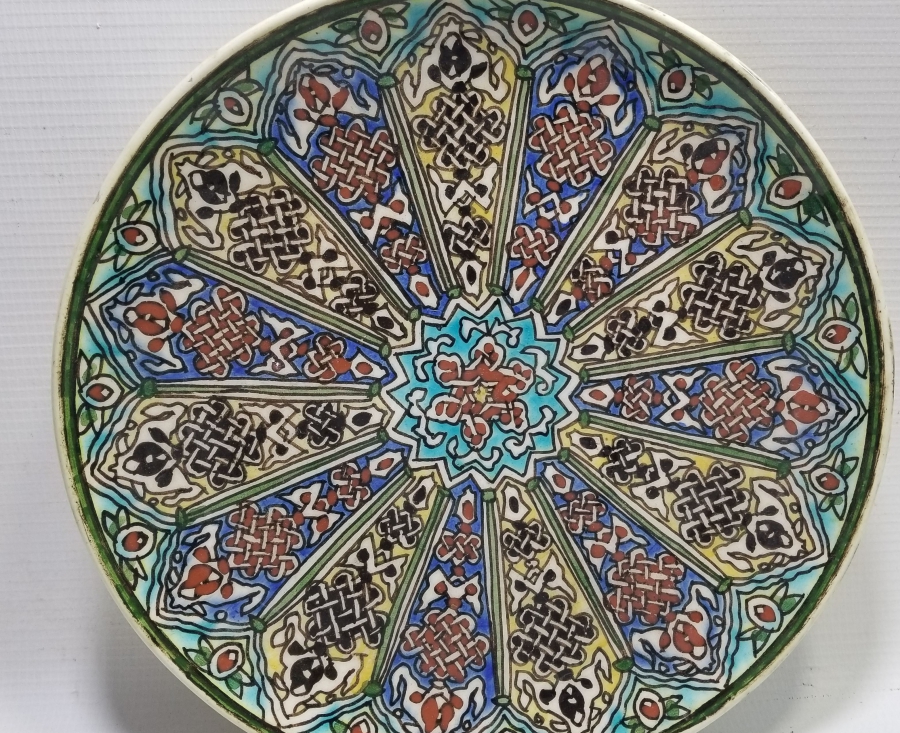 USTA İMZALI EL BOYAMA ANTİKA KÜTAHYA DUVAR TABAĞI