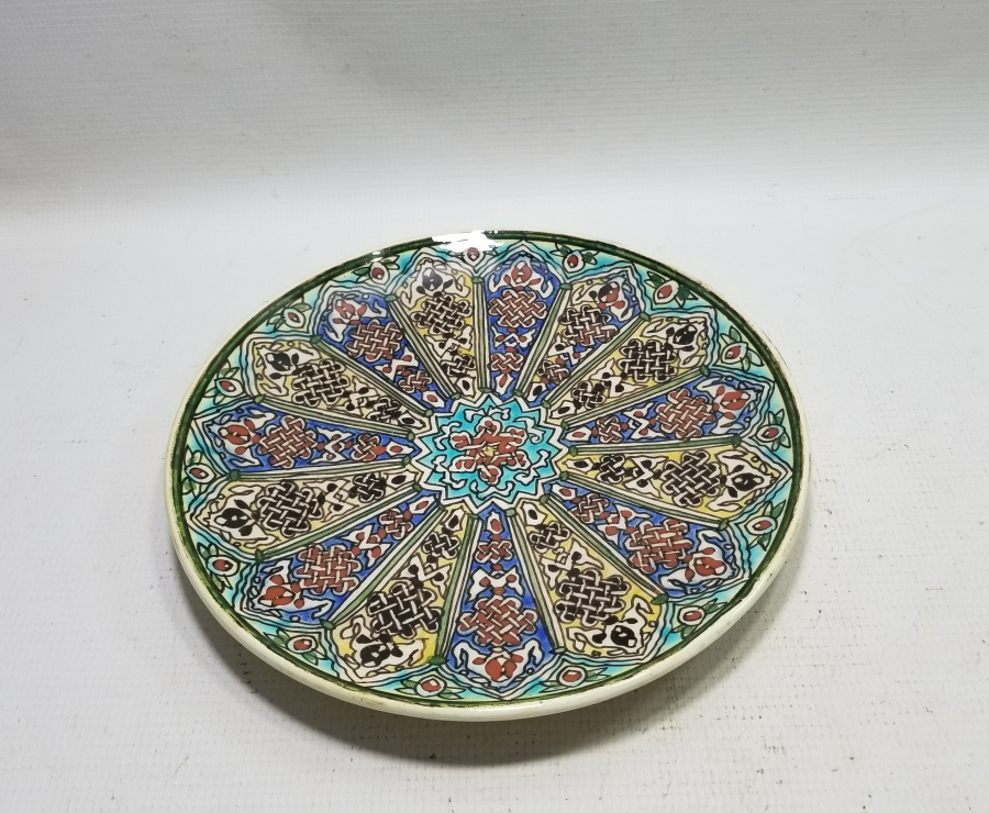 USTA İMZALI EL BOYAMA ANTİKA KÜTAHYA DUVAR TABAĞI