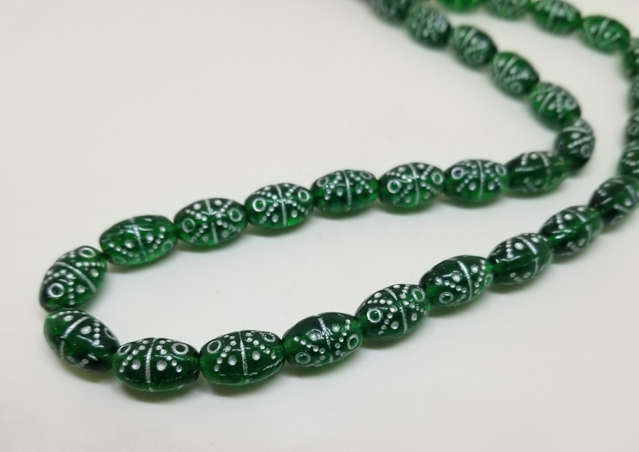 ÜZERİ GÜMÜŞ VARAKLI OSMANLI DÖNEMİ NADİR RENKTE BEYKOZ TESPİH