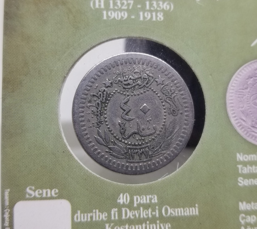 MEHMED REŞAD HAN DÖNEMİ KAPAMASINDA NİKEL 40 PARA