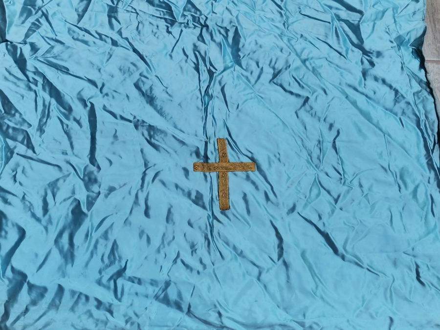 OSMANLI DÖNEMİ SIRMA İŞÇİLİKLİ İPEK PAPAZ ÖNLÜĞÜ