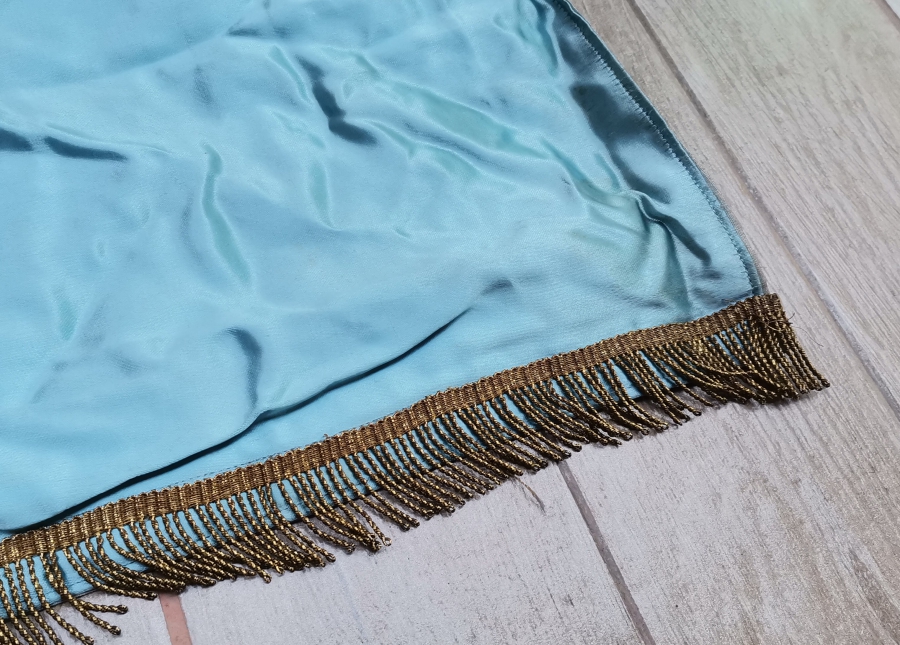 OSMANLI DÖNEMİ SIRMA İŞÇİLİKLİ İPEK PAPAZ ÖNLÜĞÜ