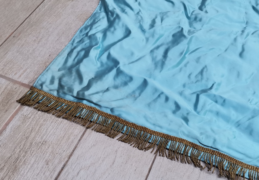 OSMANLI DÖNEMİ SIRMA İŞÇİLİKLİ İPEK PAPAZ ÖNLÜĞÜ