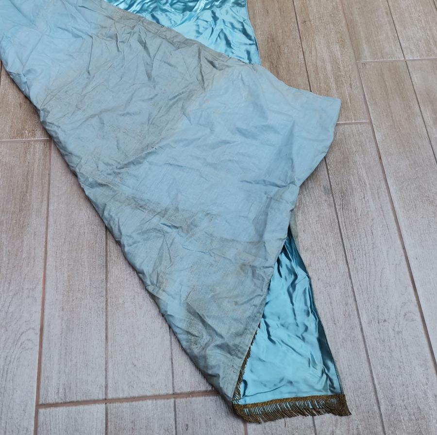 OSMANLI DÖNEMİ SIRMA İŞÇİLİKLİ İPEK PAPAZ ÖNLÜĞÜ