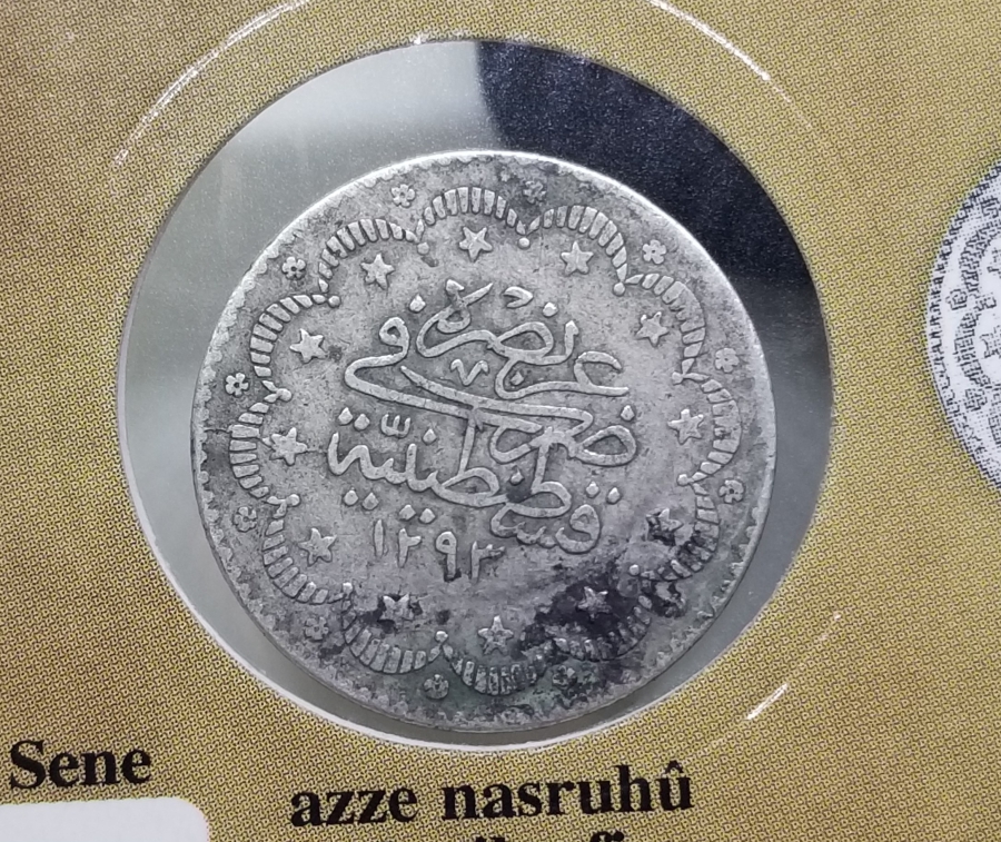 SULTAN ABDÜLHAMİD HAN DÖNEMİ KAPAMASINDA GÜMÜŞ 5 KURUŞ MECİDİYE