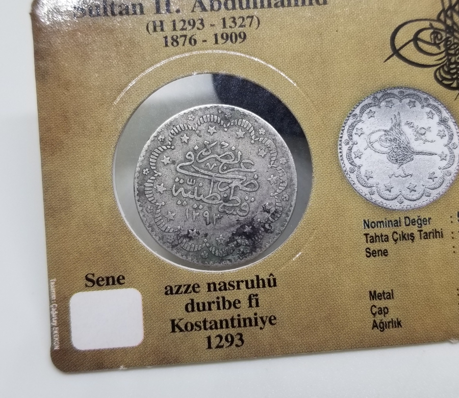 SULTAN ABDÜLHAMİD HAN DÖNEMİ KAPAMASINDA GÜMÜŞ 5 KURUŞ MECİDİYE