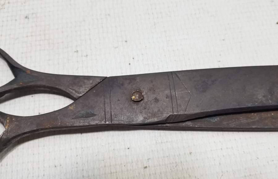 ÜZERİNDE YA HZ İDRİS YAZILI OSMANLI DÖNEMİ NADİR TERZİ MAKASI