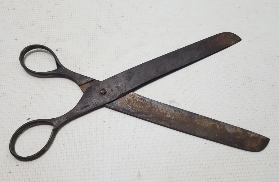 ÜZERİNDE YA HZ İDRİS YAZILI OSMANLI DÖNEMİ NADİR TERZİ MAKASI