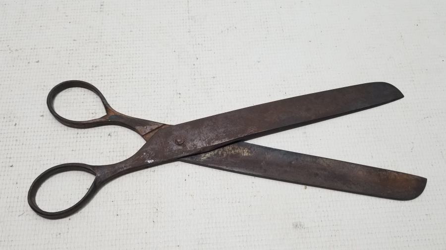 ÜZERİNDE YA HZ İDRİS YAZILI OSMANLI DÖNEMİ NADİR TERZİ MAKASI