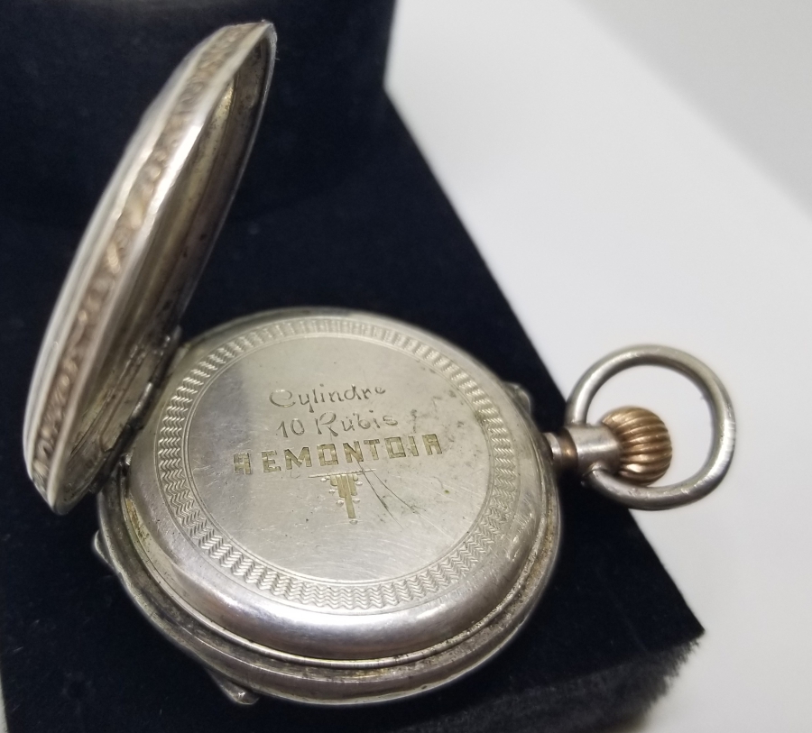 ARKASI OSMANLICA YAZILI TEYYARE CEMİYETİ HEDİYESİ ÇOK NADİR GÜMÜŞ CEP SAATİ