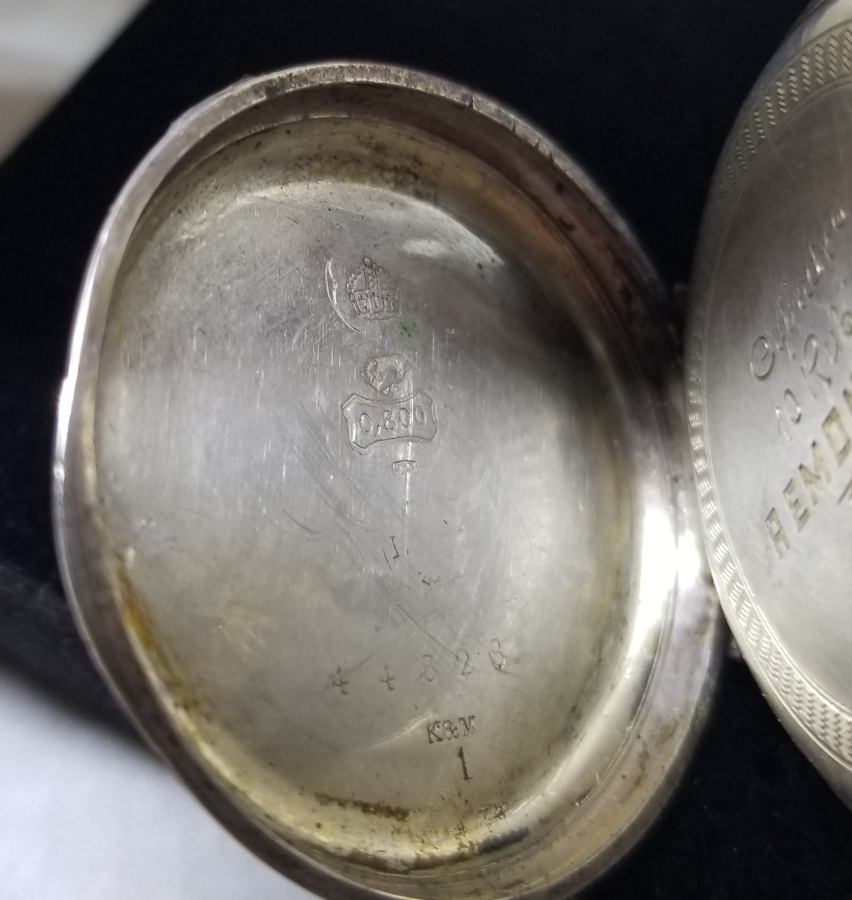 ARKASI OSMANLICA YAZILI TEYYARE CEMİYETİ HEDİYESİ ÇOK NADİR GÜMÜŞ CEP SAATİ