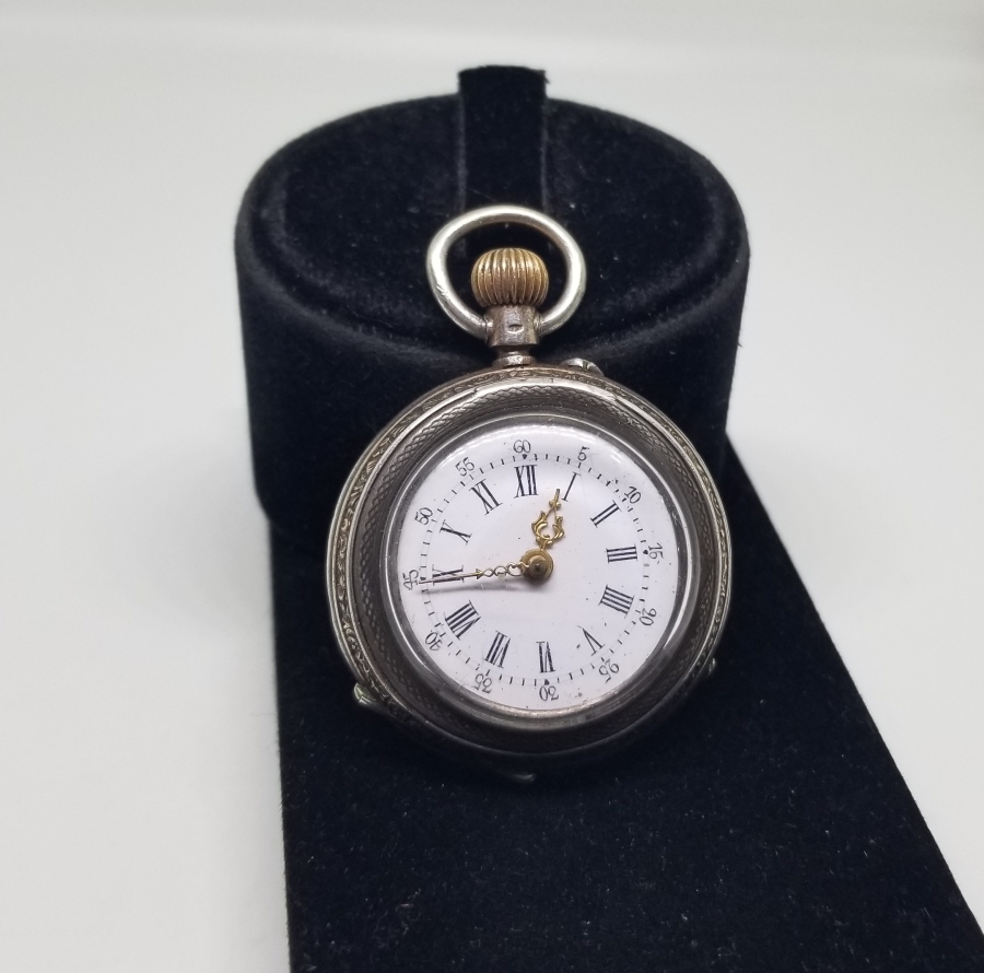 ARKASI OSMANLICA YAZILI TEYYARE CEMİYETİ HEDİYESİ ÇOK NADİR GÜMÜŞ CEP SAATİ