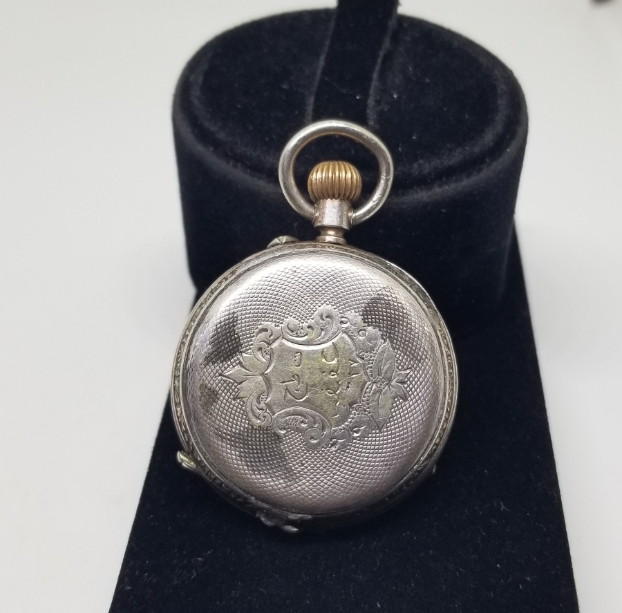 ARKASI OSMANLICA YAZILI TEYYARE CEMİYETİ HEDİYESİ ÇOK NADİR GÜMÜŞ CEP SAATİ