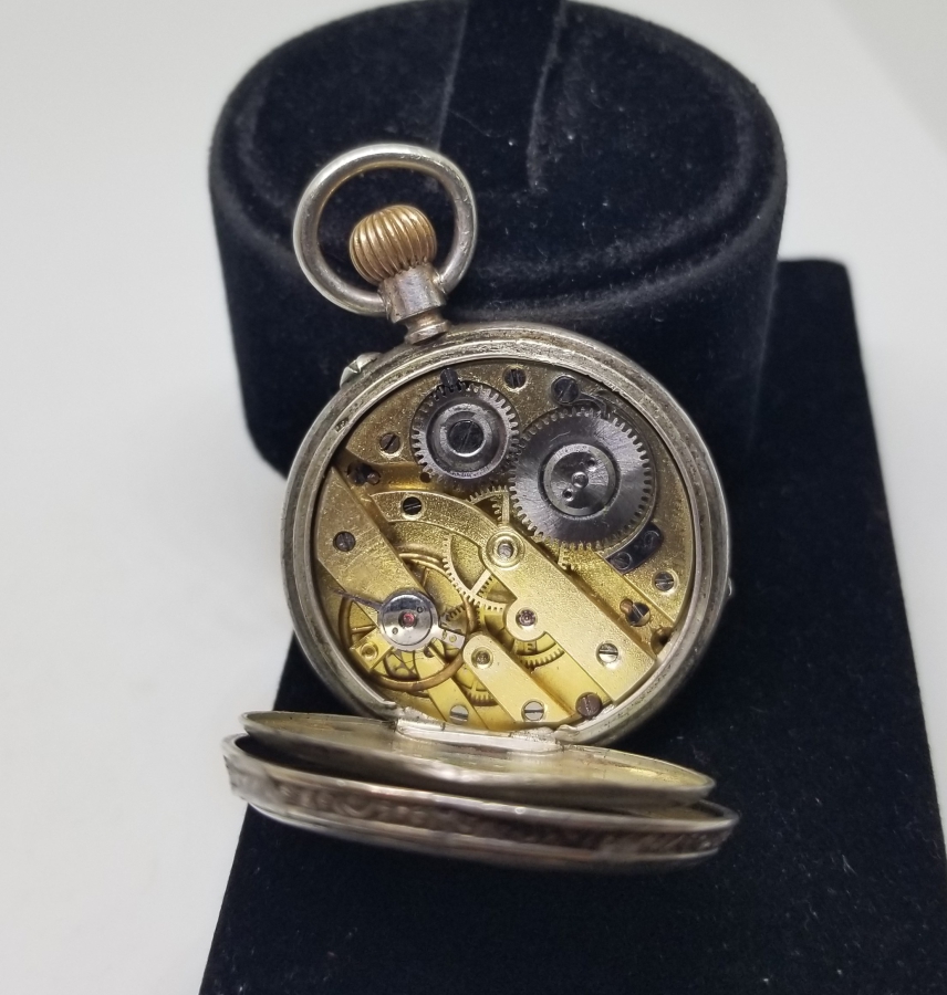 ARKASI OSMANLICA YAZILI TEYYARE CEMİYETİ HEDİYESİ ÇOK NADİR GÜMÜŞ CEP SAATİ