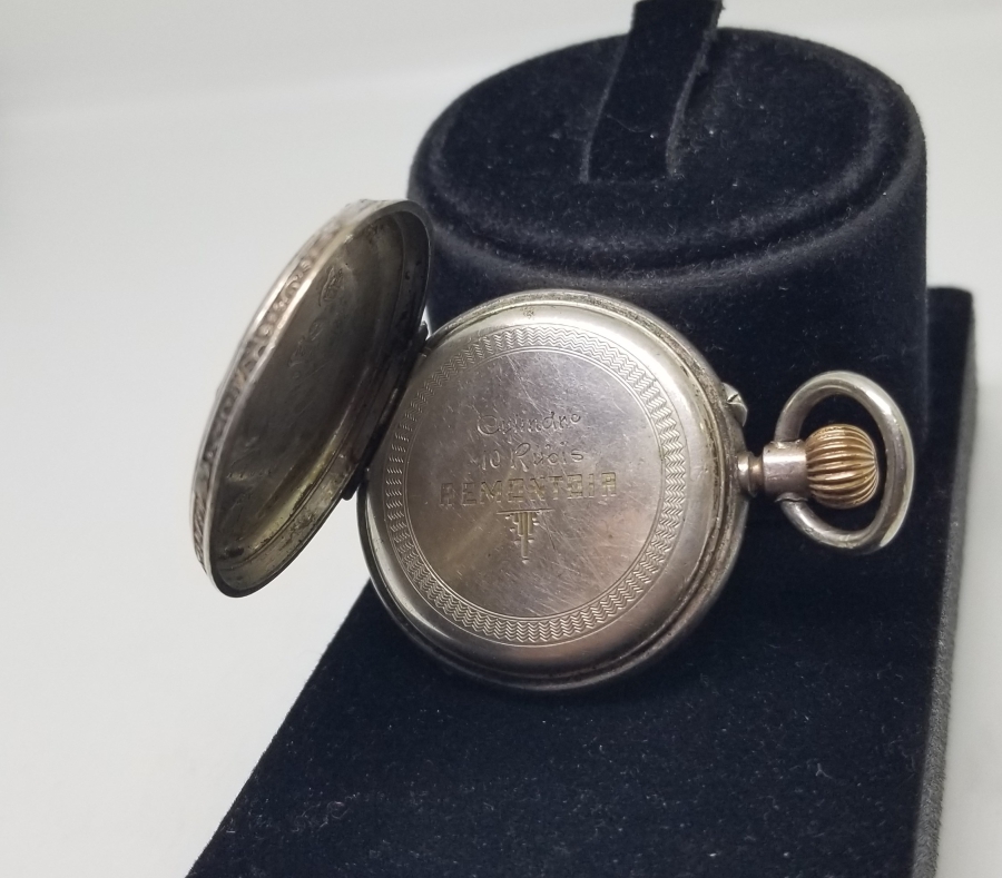 ARKASI OSMANLICA YAZILI TEYYARE CEMİYETİ HEDİYESİ ÇOK NADİR GÜMÜŞ CEP SAATİ