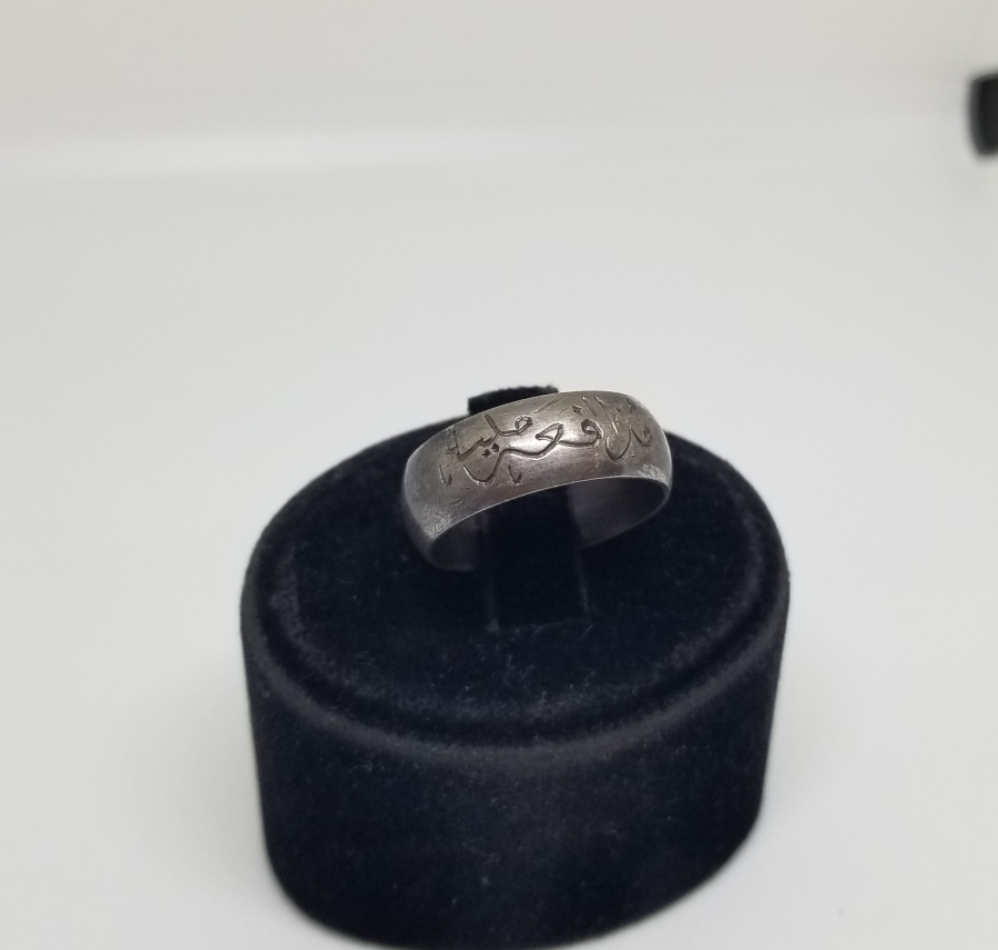 ÜZERİNDE OSMANLICA MÜDAFA-İ MİLLİ YAZILI NADİR GÜMÜŞ YÜZÜK