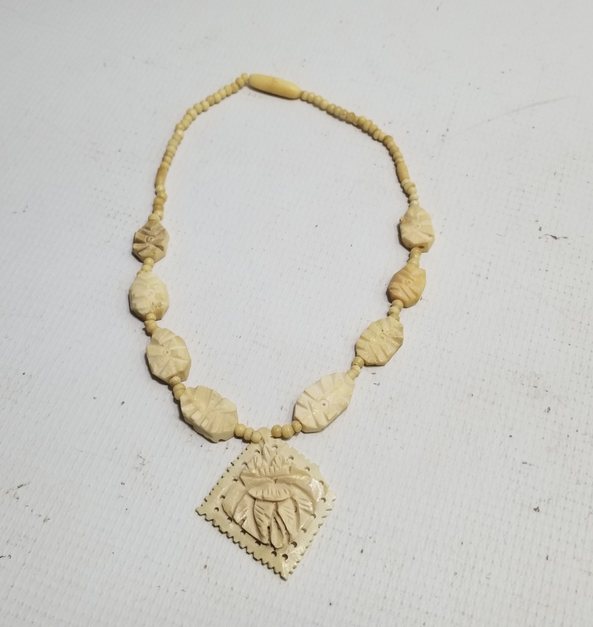 ÖZEL YAPIM ANTİKA KEMİK GERDANLIK