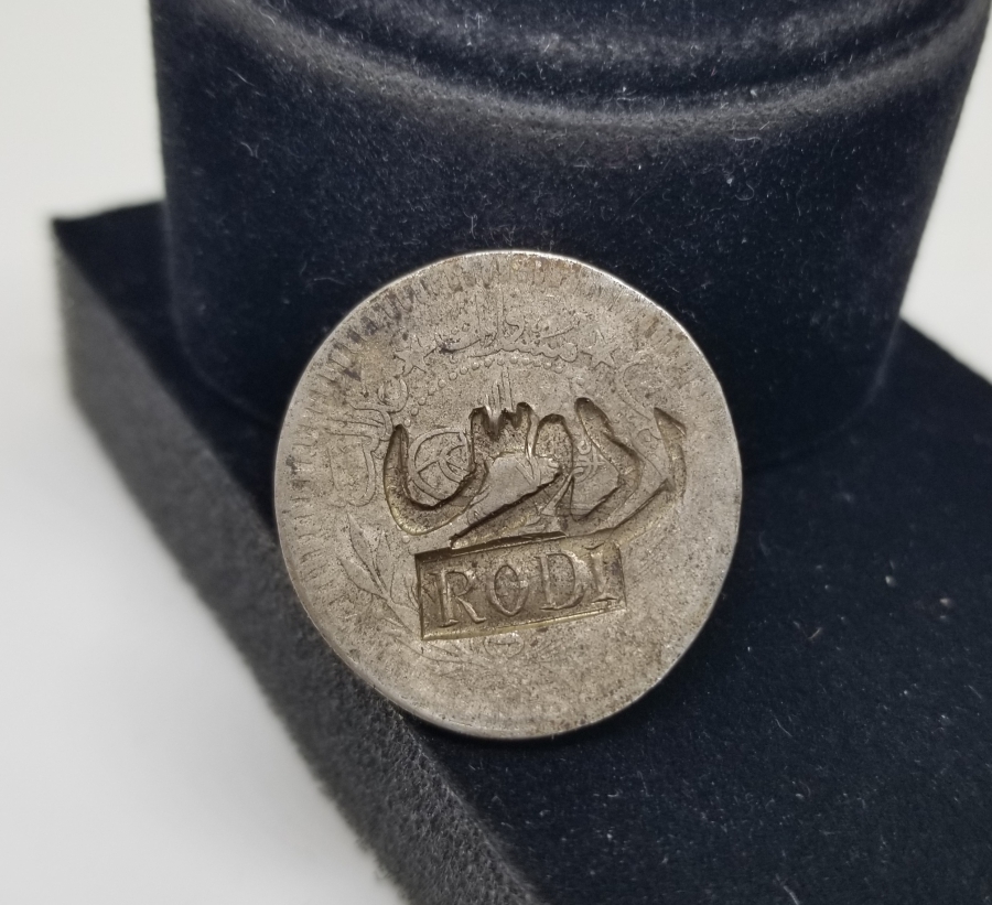 ÜZERİ OSMANLICA VE LATİN HARFLERİYLE RODOS KONTRMARKLI 40 PARA