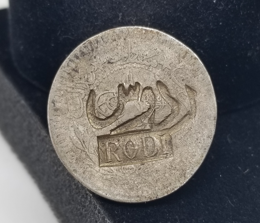 ÜZERİ OSMANLICA VE LATİN HARFLERİYLE RODOS KONTRMARKLI 40 PARA