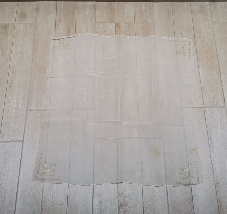 OSMANLI DÖNEMİ GÜMÜŞ SIRMA İŞÇİLİKLİ NADİR İPEK ÇEVRE