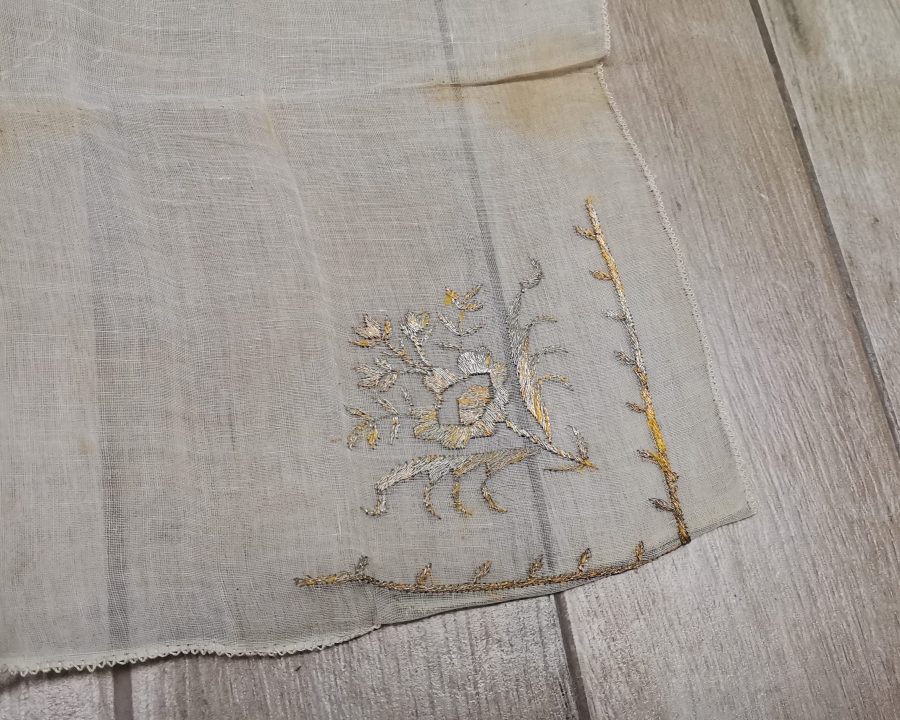 OSMANLI DÖNEMİ GÜMÜŞ SIRMA İŞÇİLİKLİ NADİR İPEK ÇEVRE