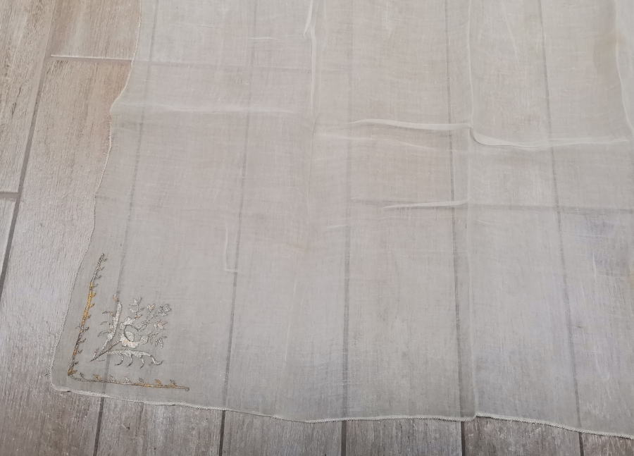 OSMANLI DÖNEMİ GÜMÜŞ SIRMA İŞÇİLİKLİ NADİR İPEK ÇEVRE