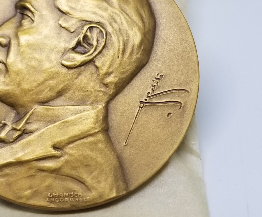 OSMANLICA GAZİ MUSTAFA KEMAL İMZALI BÜYÜK BOY ATATÜRK MADALYON