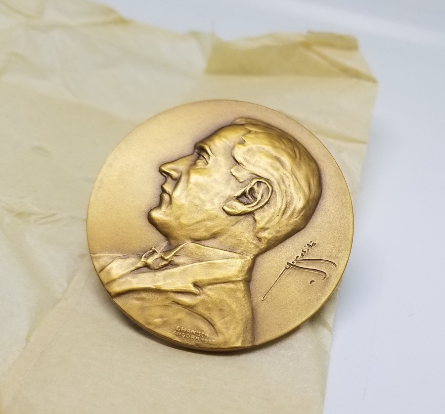 OSMANLICA GAZİ MUSTAFA KEMAL İMZALI BÜYÜK BOY ATATÜRK MADALYON