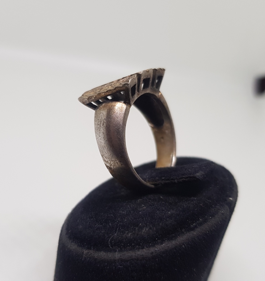 ÜZERİ HAYAT AĞACI MOTİFLİ ÖZEL YAPIM GÜMÜŞ YÜZÜK