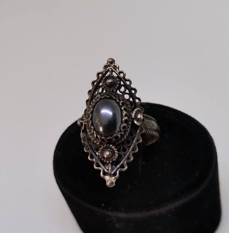 SİTRİN TAŞLI ÖZEL YAPIM BEYPAZARI GÜMÜŞ YÜZÜK