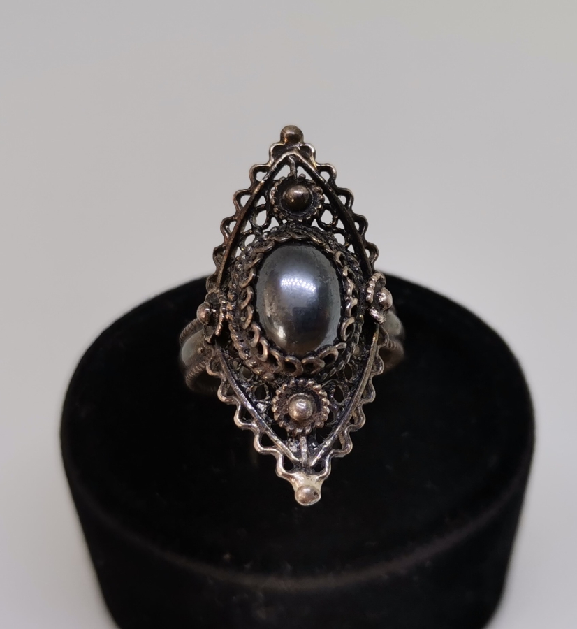 SİTRİN TAŞLI ÖZEL YAPIM BEYPAZARI GÜMÜŞ YÜZÜK