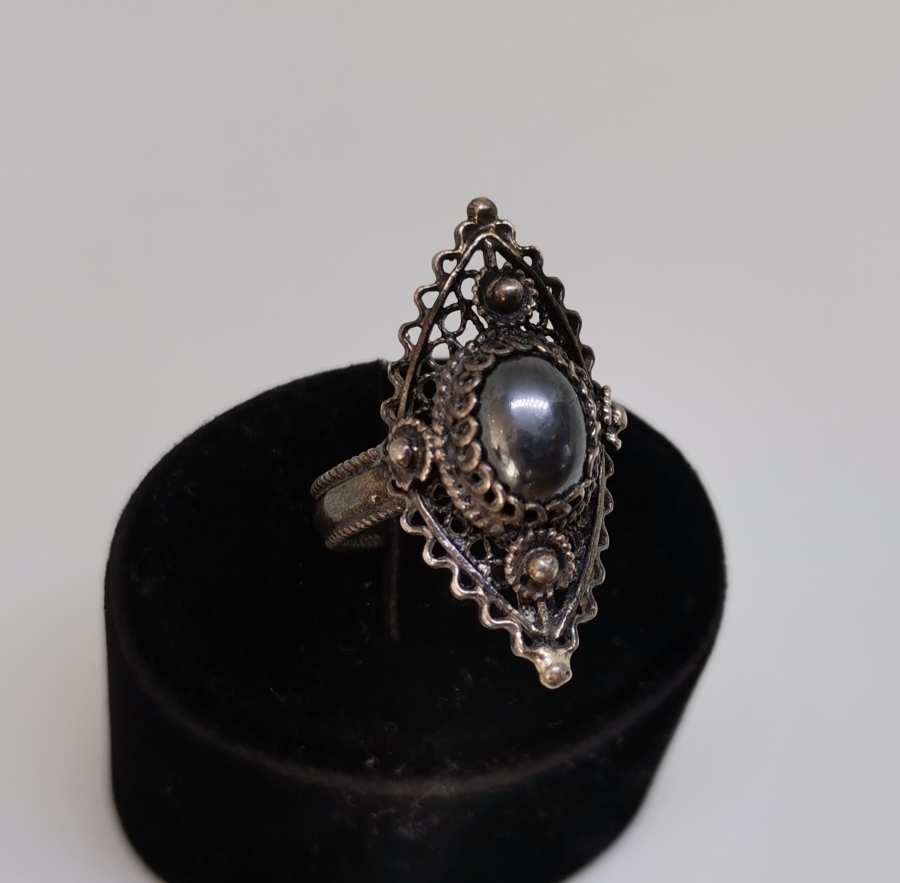 SİTRİN TAŞLI ÖZEL YAPIM BEYPAZARI GÜMÜŞ YÜZÜK