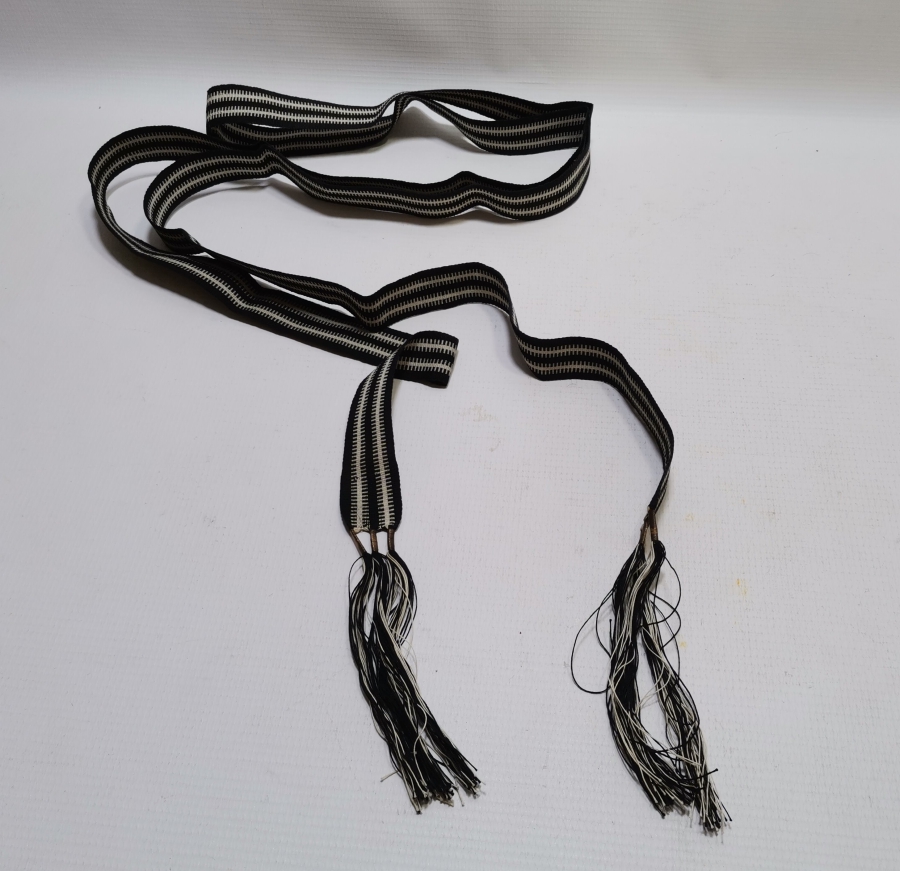 UÇLARI SIRMA İŞÇİLİKLİ OSMANLI DÖNEMİ EL DOKUMA KUŞAK